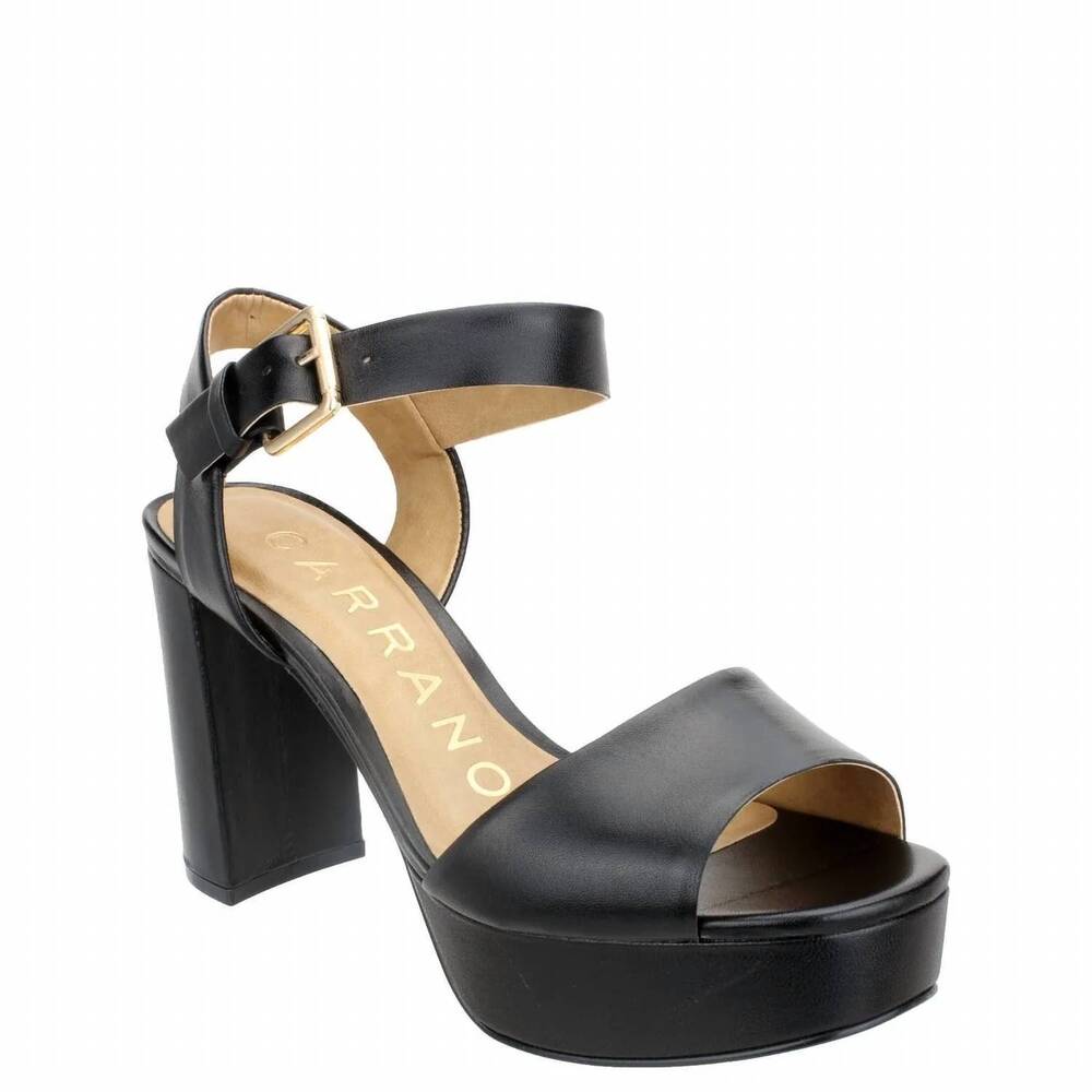 NEW CARRANO women's maria platform sandal in black